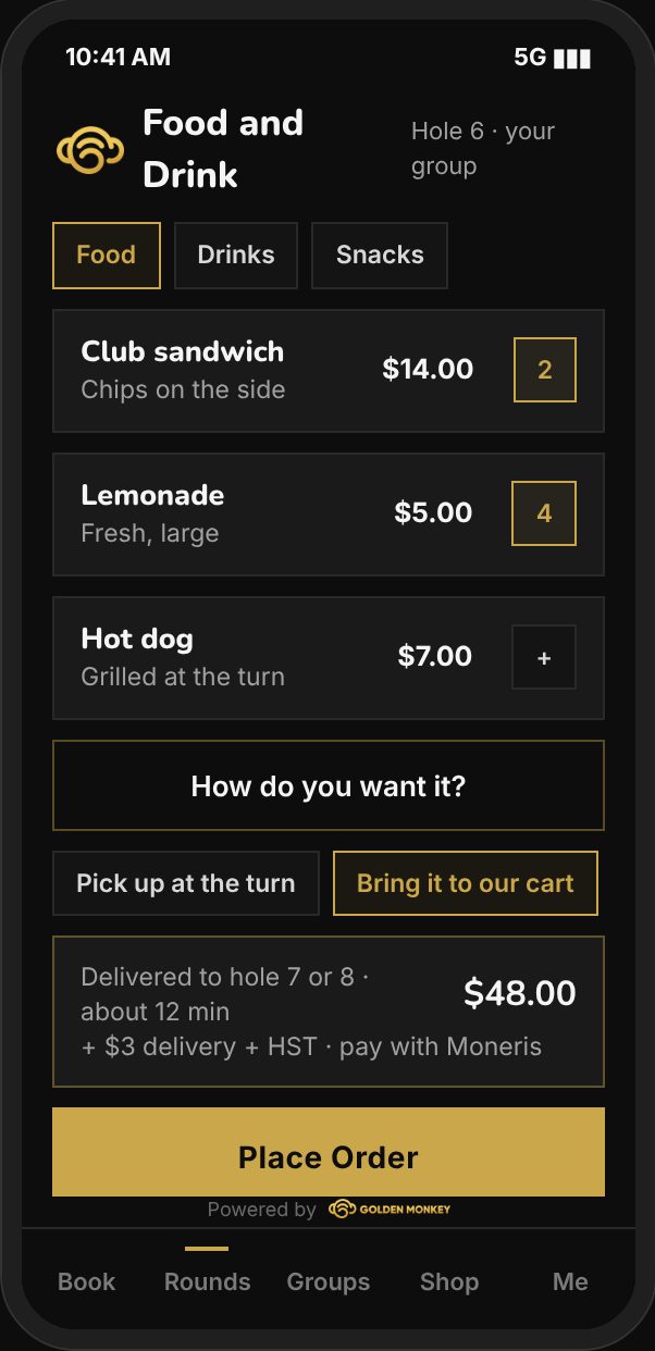 Food and drink on a phone